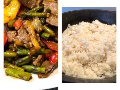 Vegetable Beef Stir-Fry with Peruvian Garlic&nbsp;Rice