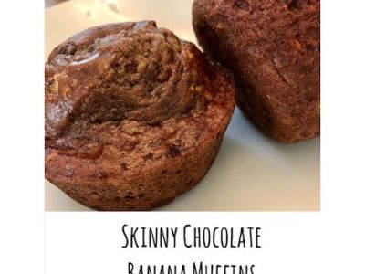 Skinny Chocolate Banana&nbsp;Muffins